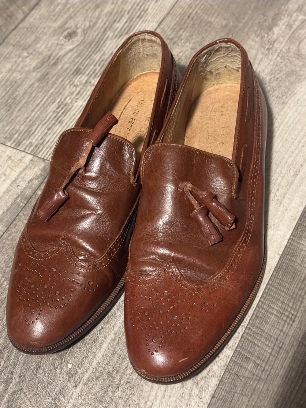 Vero Cuoio Chestnut Tassel Leather Loafers